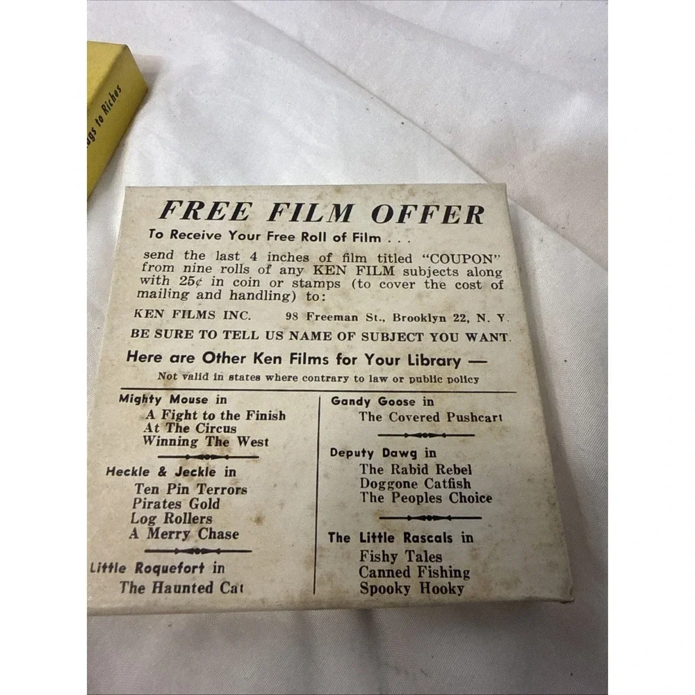 Vintage 8mm Film - Shirley Temple - Glad Rags to Riches  Ken Films Ad  #523 VG+